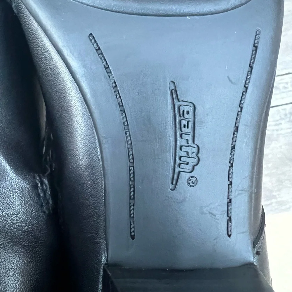 Earth Women's WIDE Black Virtue Leather Mary Jane Pump Size 8D - Picture 7 of 10